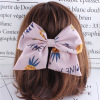 Capacious cloth with bow, strawberry flower-shaped, fruit oil, hairgrip, hair accessory, Korean style, internet celebrity