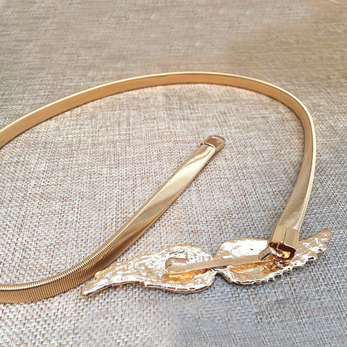 Summer Decoration Women's Metal Belt Chain Fine Belt Sweet Formal Dress Belt Elastic Waist Matching Dress Accessories
