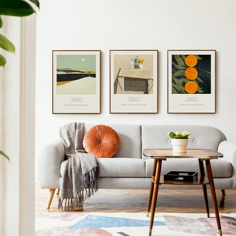 Современная минималистичная гостиная комплект hanging painting диван фоновая стена нордическая декоративная картина коридор вход ресторана настенная фреска