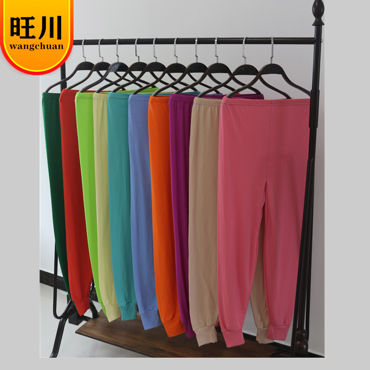 春季薄款女士大码秋衣秋裤批发 中老年女士薄款罗纹棉秋裤