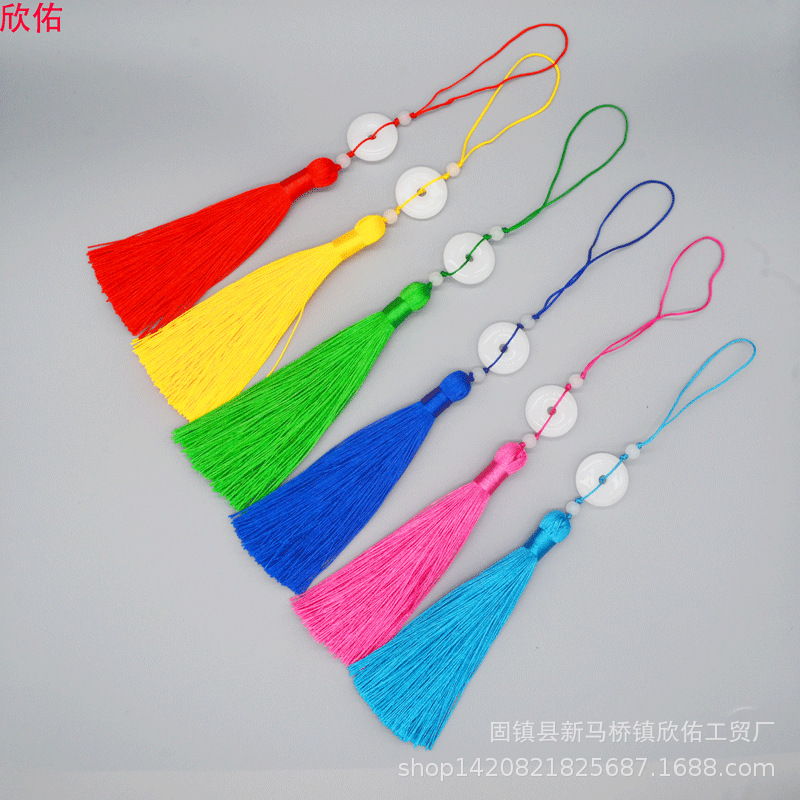 工厂批发高档流苏穗子平安扣挂件服装汉服流苏挂件桌旗流苏小吊穗|ms