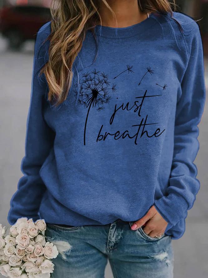 Spring, Autumn Season Women's Gender Printing Design Casual Style Women's Hoodie Long Sleeve Hoodies & Sweatshirts Printing Casual Letter Dandelion