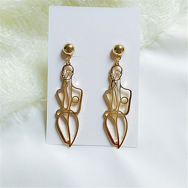 Fashion Solid Color Alloy Plating Women's Drop Earrings 1 Pair display picture 1