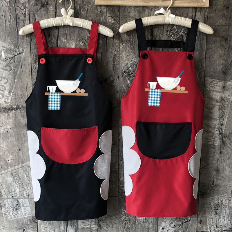 Estilo coreano moda delantal ropa de trabajo las mujeres lindo cocina borrable mano sobretodo impermeable cintura casa