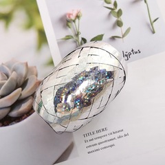 Laser Rugby Shape Ribbon Balloon with Wedding Gift Decoration Egg Roll Shape Ribbon Cake Ribbon Ribbon Roll