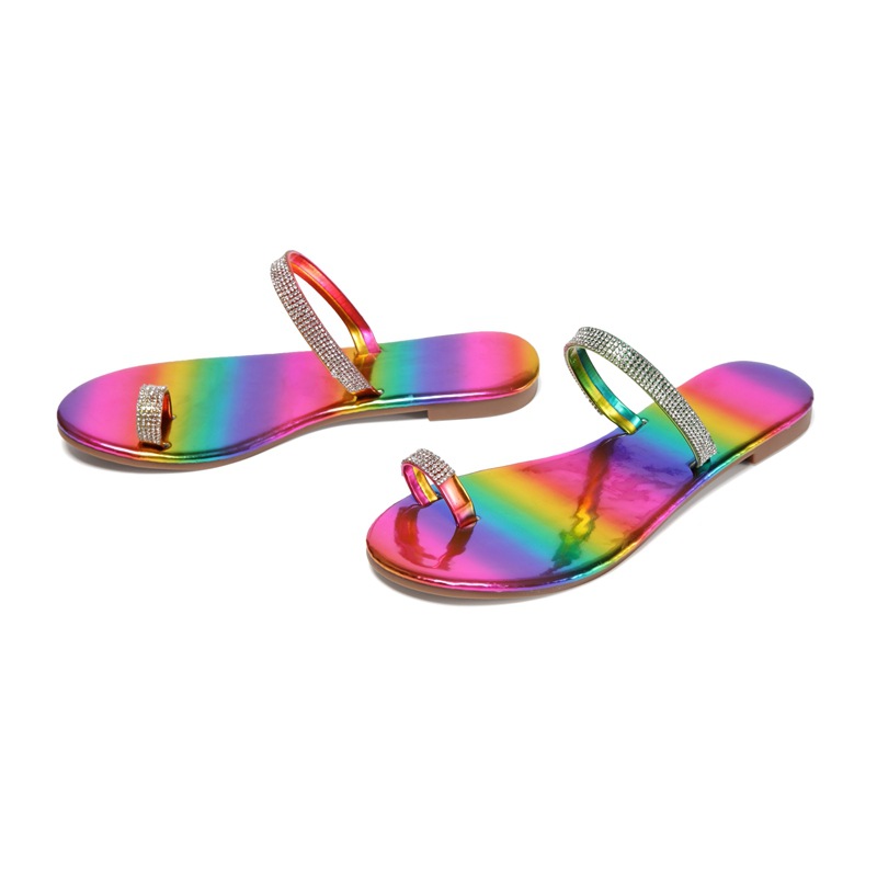 Die neue Mode All-Match flache Flip-Flops Tragen Strand Hausschuhe draußen im Sommer_voghion.com
