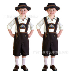 兒童六一啤酒節男孩背帶演出服裝萬聖節阿爾卑斯山民服話劇舞台服