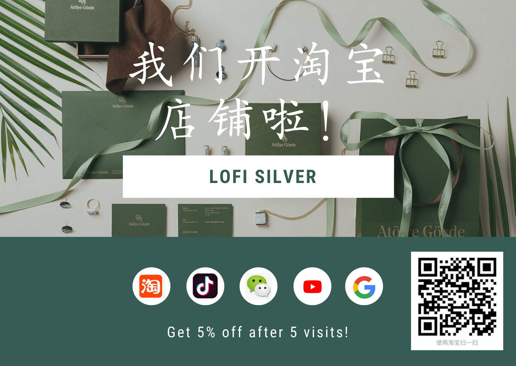 Green Pizza Photo Loyalty Card