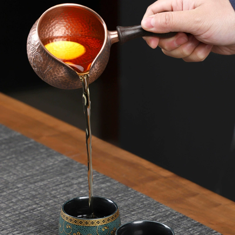Copper big tea cup, tea set with accessories, increased thickness