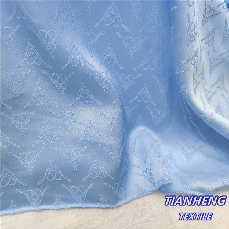 色丁心型提花套装 家居服睡衣吊带衫连衣裙DIY手作面料直供批发