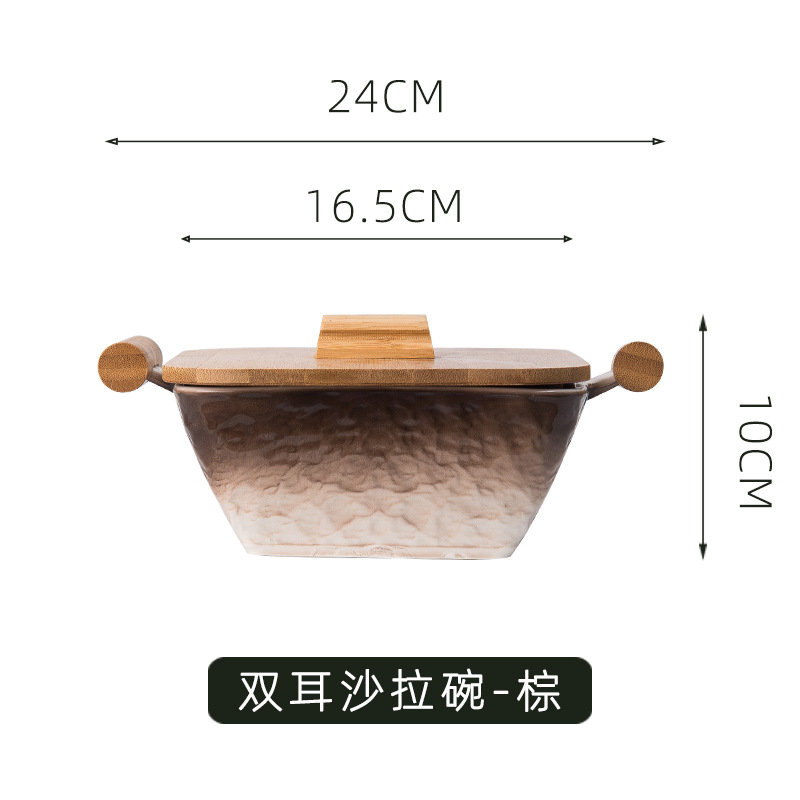 Nordic inswind cuenco de cerámica cuenco de sopa personalizado cuenco de fideos creativo con cubierta de platos de ensalada de frutas