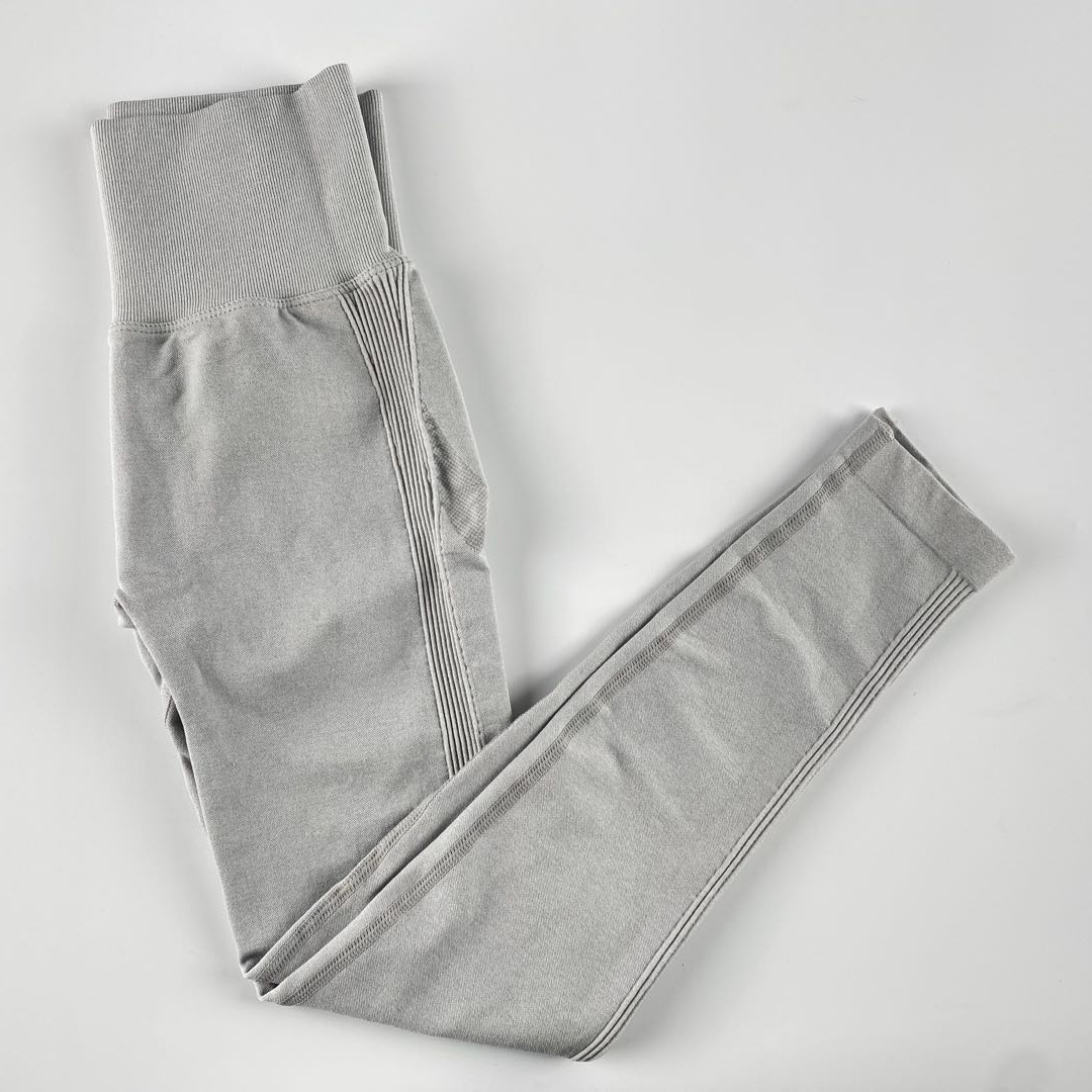 Pantalones de yoga de punto sin costuras que absorben la humedad NSLX8986