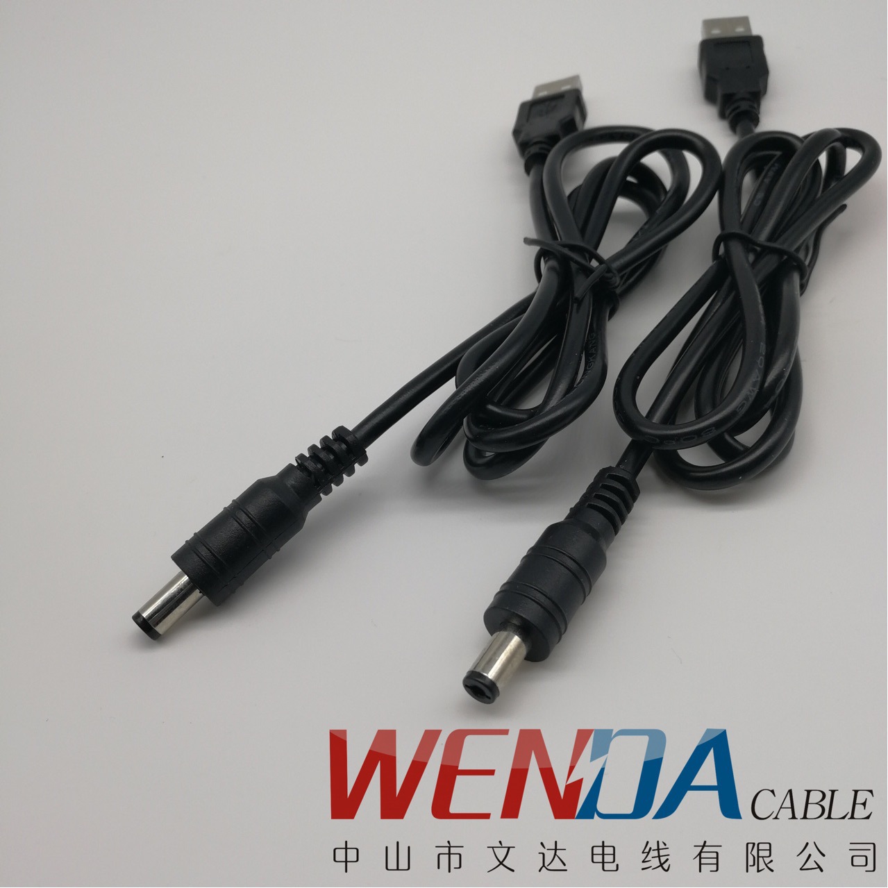 厂家直销USB cable/USB转DC5521电源线 5V3A充电 纯铜1米线长