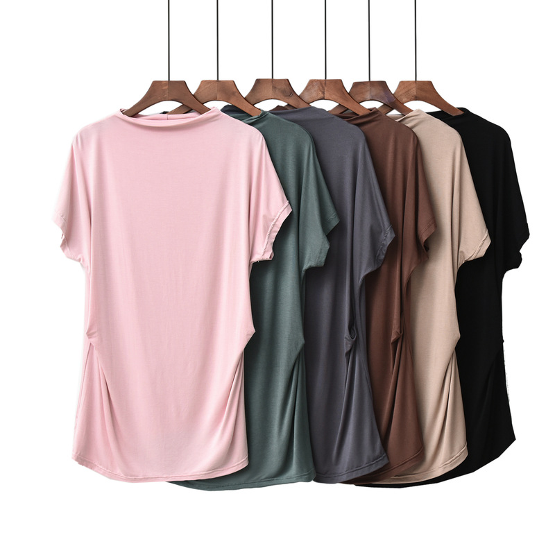 Factory Sales 2020 Spring and Summer New Body T-shirt Base Shirt Slimming Clothes Korean Style Women's Shirt Casual Simple