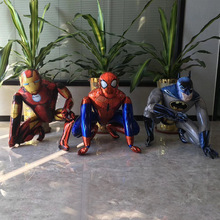 组装立体蜘蛛侠气球蝙蝠侠钢铁侠铝箔气球复仇者联盟铝膜气球派对