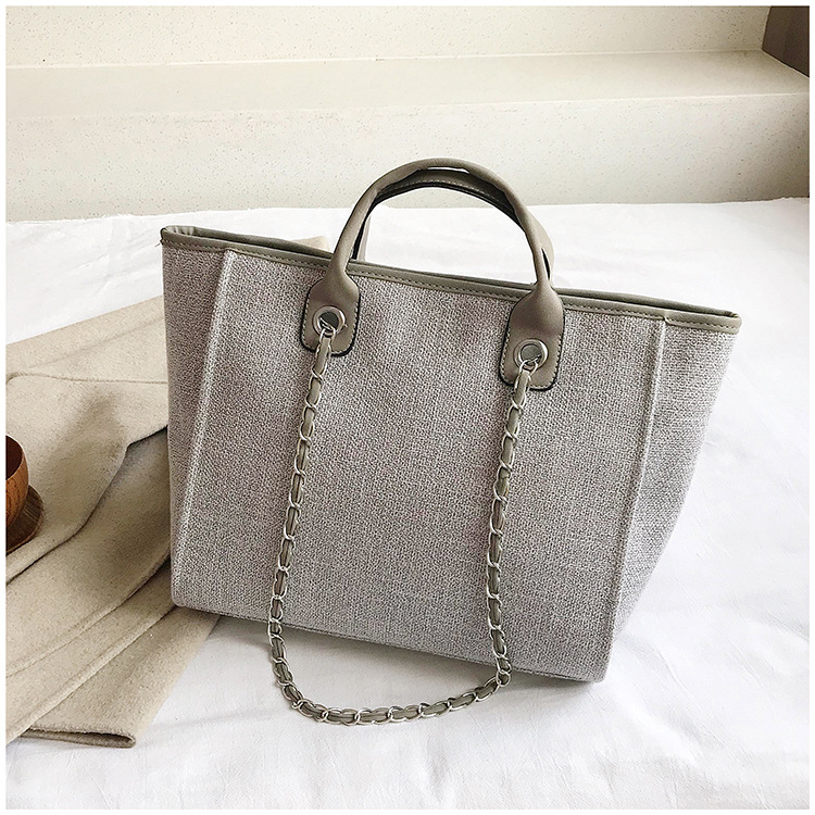 Yuezi Foreign Trade 2024 New European and American Bucket Women's Bag Large Capacity Portable Single Shoulder Diagonal Chain Tote Bag_voghion.com