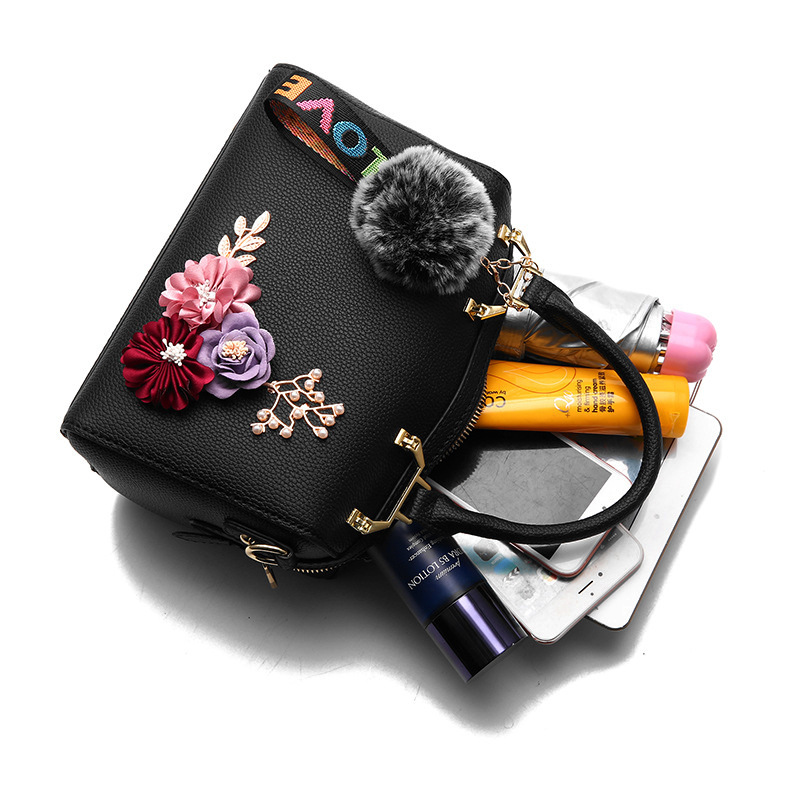 487g Weight Polyester Lining Material Ornament Fashion Element Zipper Closure Type Top Handle Strap Type Handbag Bags Type Casual, Daily Occasion Pu Leather Material Women's Backpack Backpack Flower Pattern All Seasons Season Women'S Gender Streetwear Style Oval Shape Women's All Seasons Pu Leather Streetwear Handbag