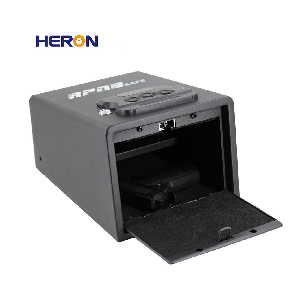 恒隆厂家直销迷你指纹半导体手枪箱手枪柜手枪盒