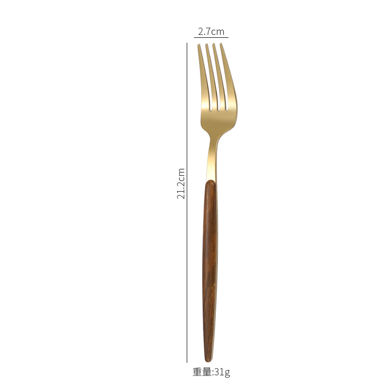 Nordisk bestiksæt med træhåndtag i rustfrit stål_voghion.com