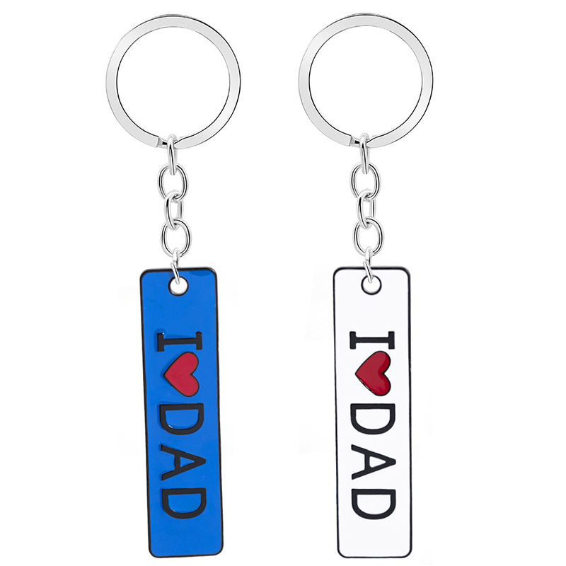 Double-sided Lettering Long Tag Keychain display picture 8