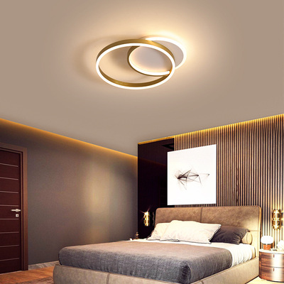 Bedroom lights Northern Europe Light extravagance Ceiling lamp modern Simplicity Study lamp originality personality circular Warm romantic Room