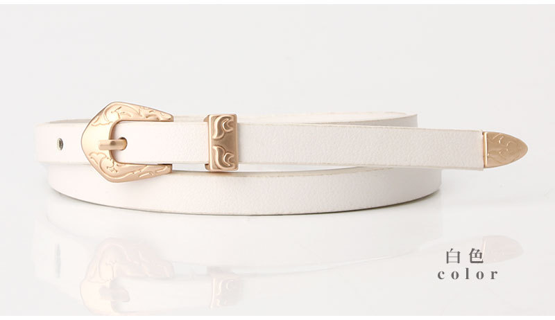 Summer New Product Ladies Multi-color Fine Belt Carved Buckle Three-piece Fashion Decorative Belt Wholesale Nihaojewelry display picture 10