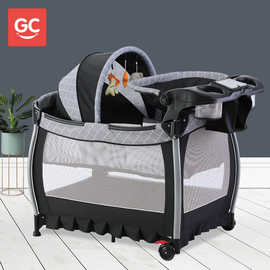 厂家直销！折叠婴儿床拼接大床bb多功能便携式新生儿宝宝床摇篮床