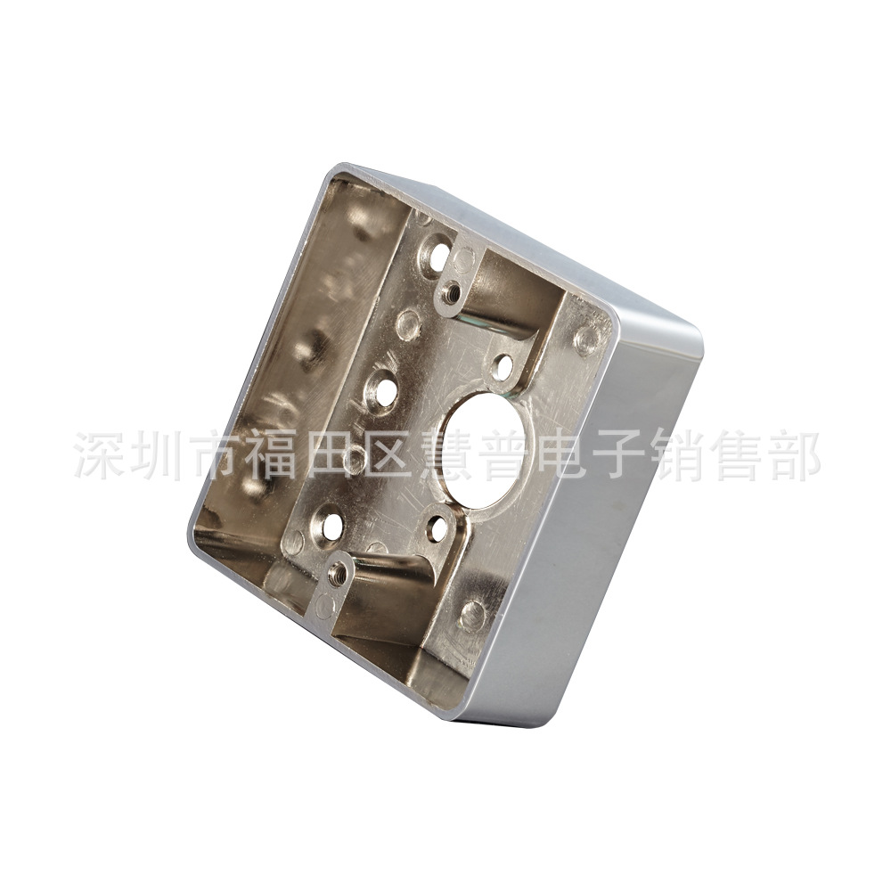 MBB-811C-M正方形锌合金底盒 86型金属底盒 出门开关底盒