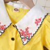 Summer clothing, short sleeve dress, skirt, 2021 collection, Korean style, children's clothing, with embroidery, with short sleeve