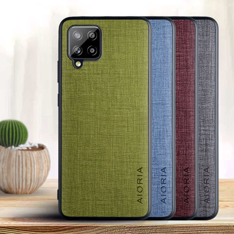 厂家直销适用于【三星】Galaxy A42 5G手机保护十字布纹手机壳