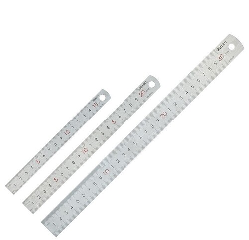Powerful Steel Ruler 15cm 20cm 30cm Thick Art Drawing Ruler Student Supplies Stationery Ruler Wholesale