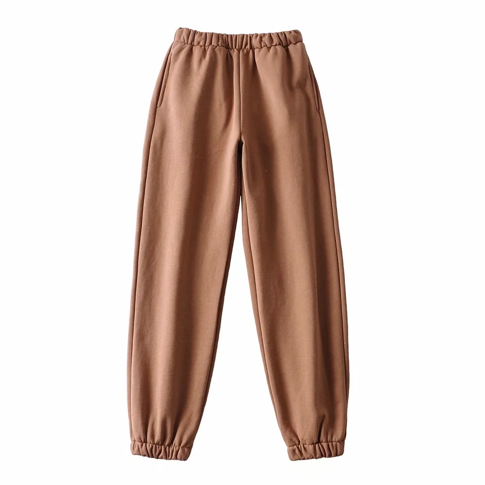 pantalones harén de lana gruesa de otoño e invierno NSAC13963