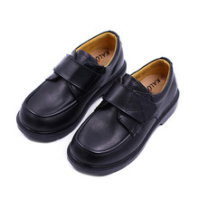 广州儿童学生黑色皮鞋生产加工校园鞋