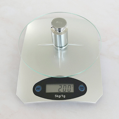 household Kitchen Scale Glass small-scale Electronic scale Cross border Kitchen said 5kg baking Weight scales Mini Electronic balance