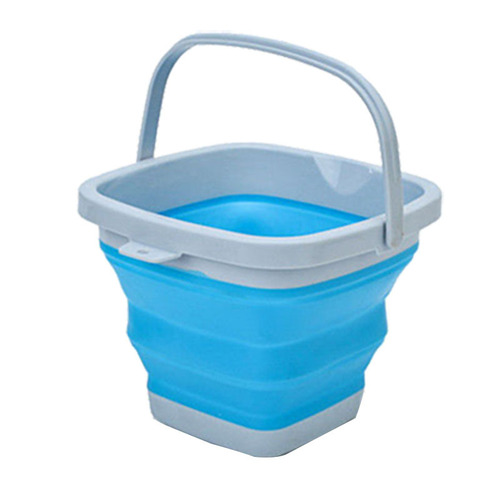 Origin and source of goods Outdoor portable folding water bucket car wash bucket fishing bucket thickened silicone lidded multi-functional bucket