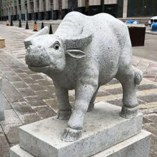 厂家长期销售石雕牛石雕青石奋斗牛大型拓荒牛动物雕刻青石牛