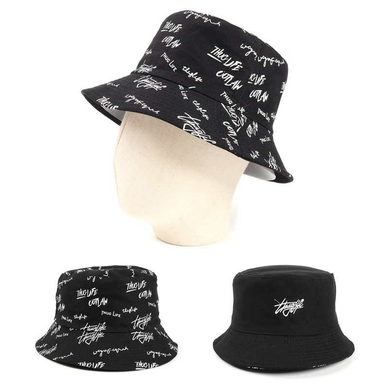 Hat Korean style graffiti double-sided f...