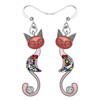 Duowei cross -border jewelry Korean version of personal temperament, colorful kitten earrings manufacturer