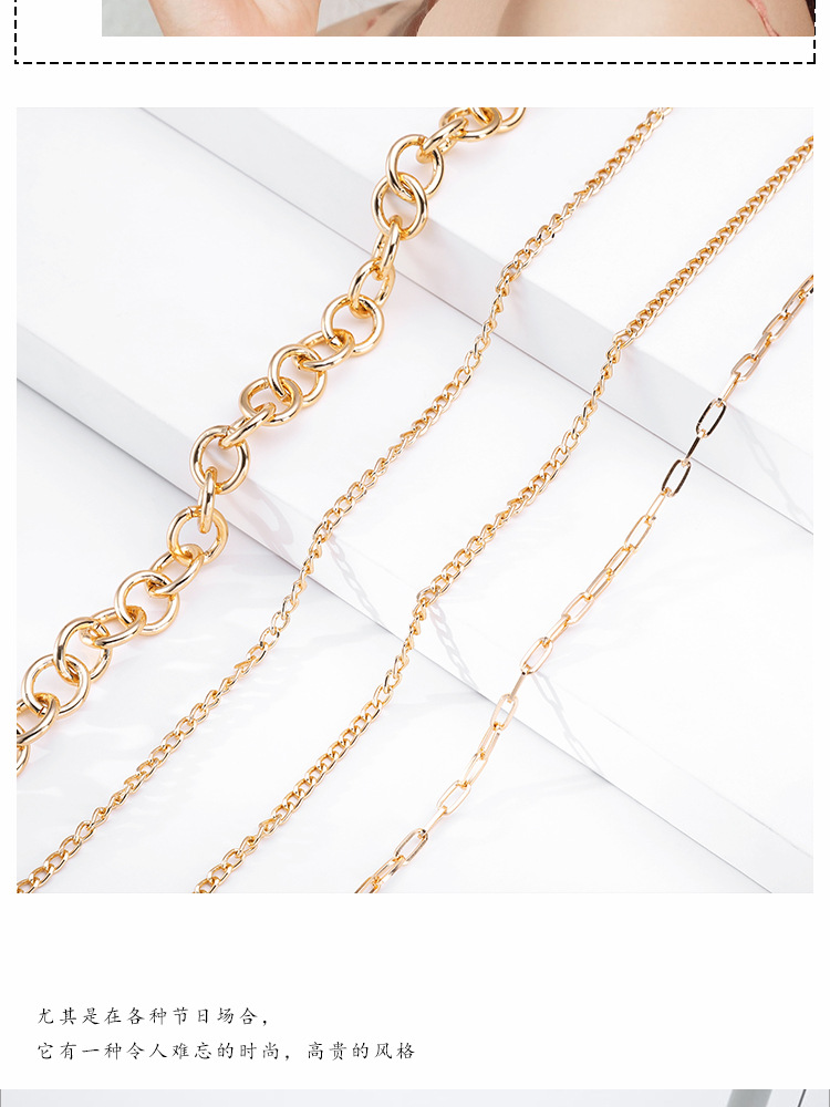 Multi-layer Hip Hop Long Necklace Wholesale display picture 9