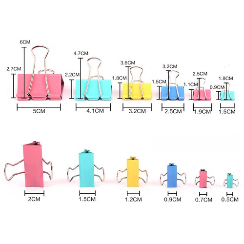 Yunfeng Color Long Tail Clip Dovetail Clip Ticket Clip Test Paper Clip Student Office Color Barrel Clip Wholesale