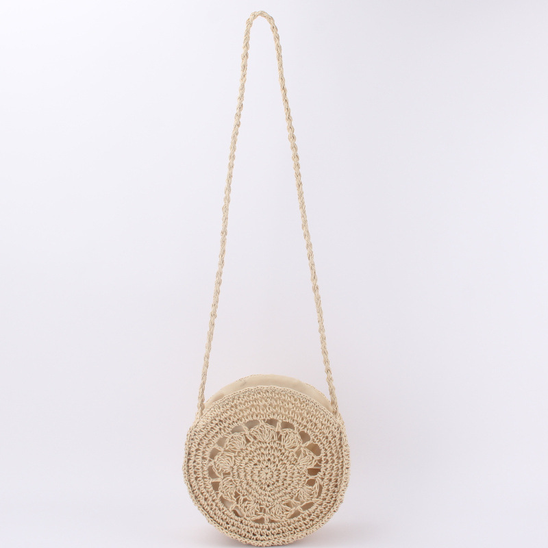 Beach Style Woven  Round Shoulder Bag display picture 1