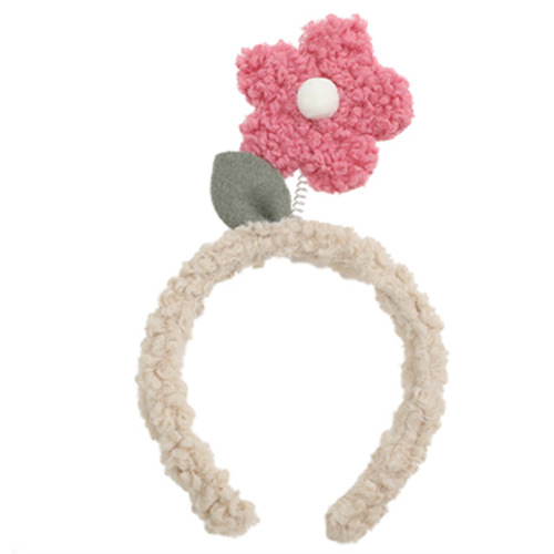 Lamb plush flowers give you a small red flower headband cartoon cute hair accessories small flower hairband headband hair accessories