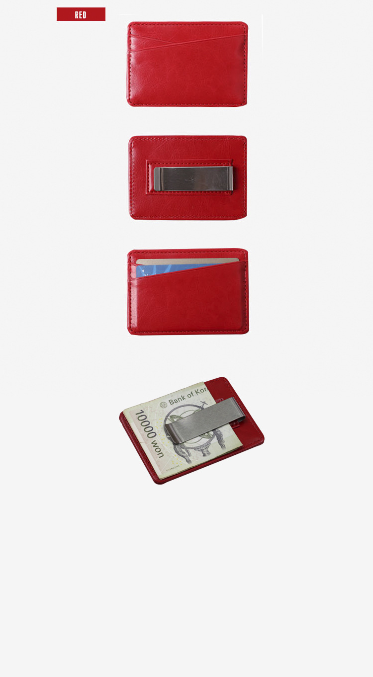 Korean New Fashion Leather Bank Card Storage Gift Id Card Holder display picture 9