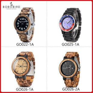 BOBO BIRD wooden watch GO020/22/25/26 multifunctional sports art Wooden Watch cross-border wholesale