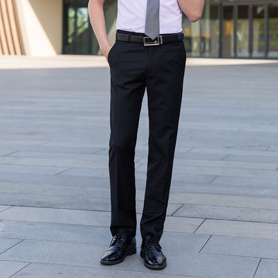 夏季男士西裤男式商务黑色西装裤男修身休闲西裤男直筒正装西裤男|ms