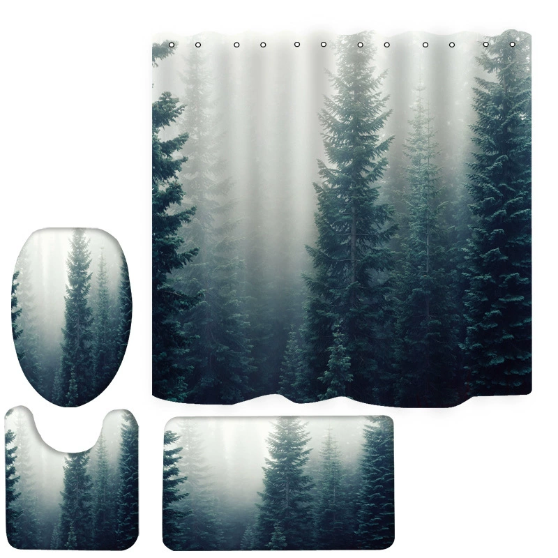 (Cross-border trading), curtain, waterproof set, polyester, 4 piece set