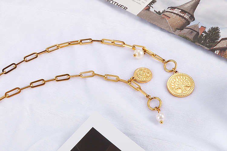 European and American New Normcore Ins Trendy Special-Interest Design Pearl Titanium Steel Womenu002