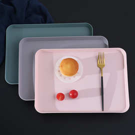 家用托盘塑料卫浴洗漱盘支架多功能厨房水果收纳盘方形餐具收纳盘