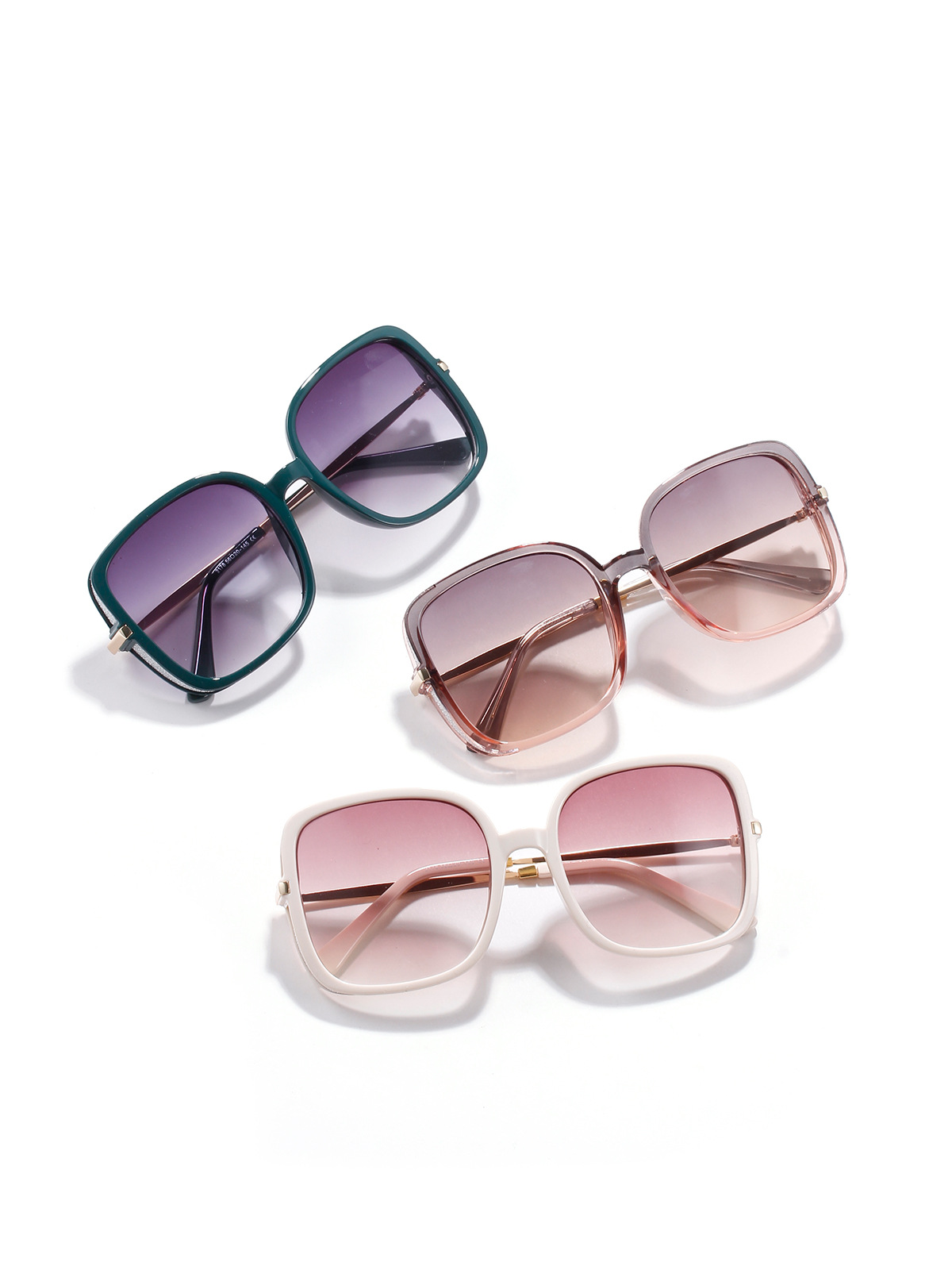 Fashion Big Box Candy Color Sunglasses For Women Half Metal Square Ocean Piece Sunglasses Men Korean Style Trend Glasses display picture 13