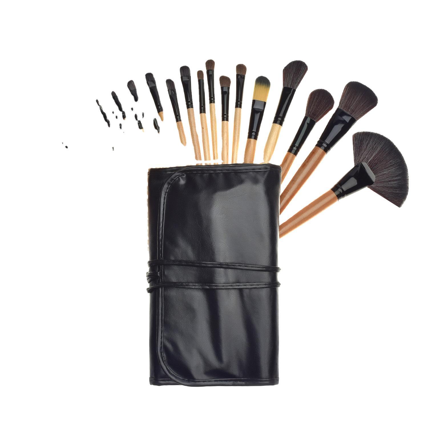 24 makeup brushes in stock wood color makeup brush set